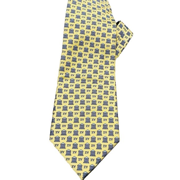 s-l400.jpg Vineyard Vines Men\'s Silk Tie , Yellow, Blue NWT, The Parthenon Group